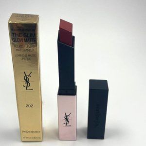 YSL The Slim Glow Matte Lipstick 202 Insurgent Red BRAND NEW